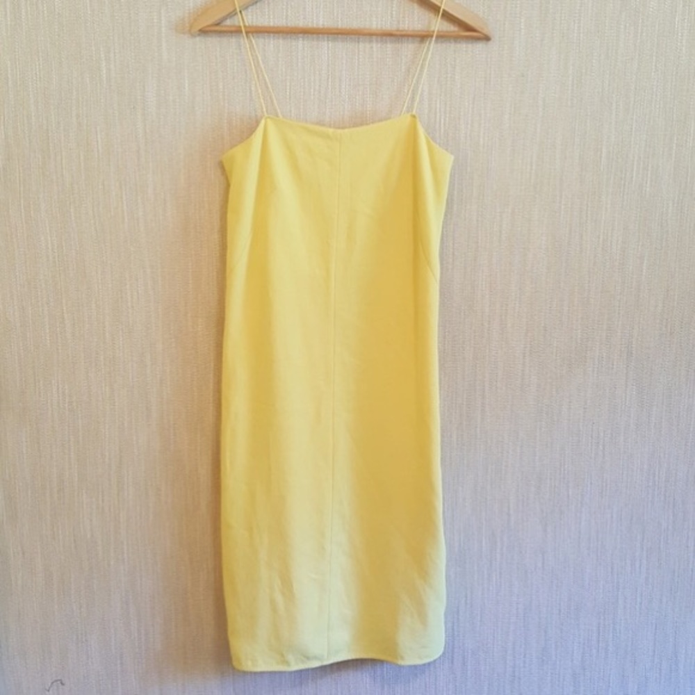 EVERLANE Yellow Japanese GoWeave Slip Dress Size 4
